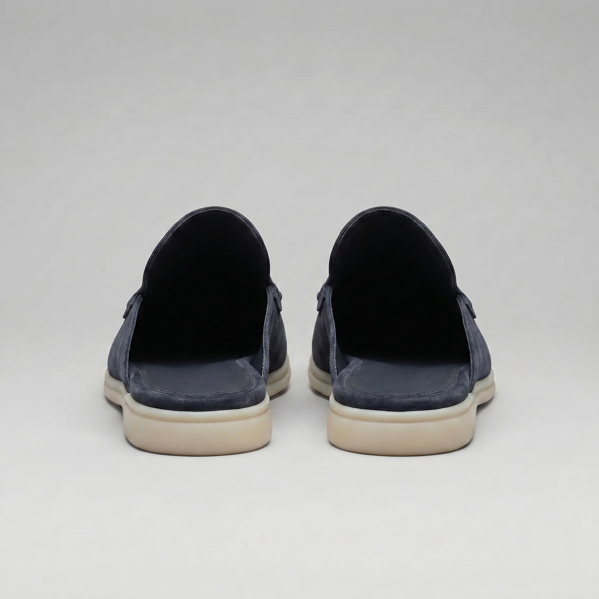 Men's Suede Backless Loafer Mules Slip On Casual Shoes