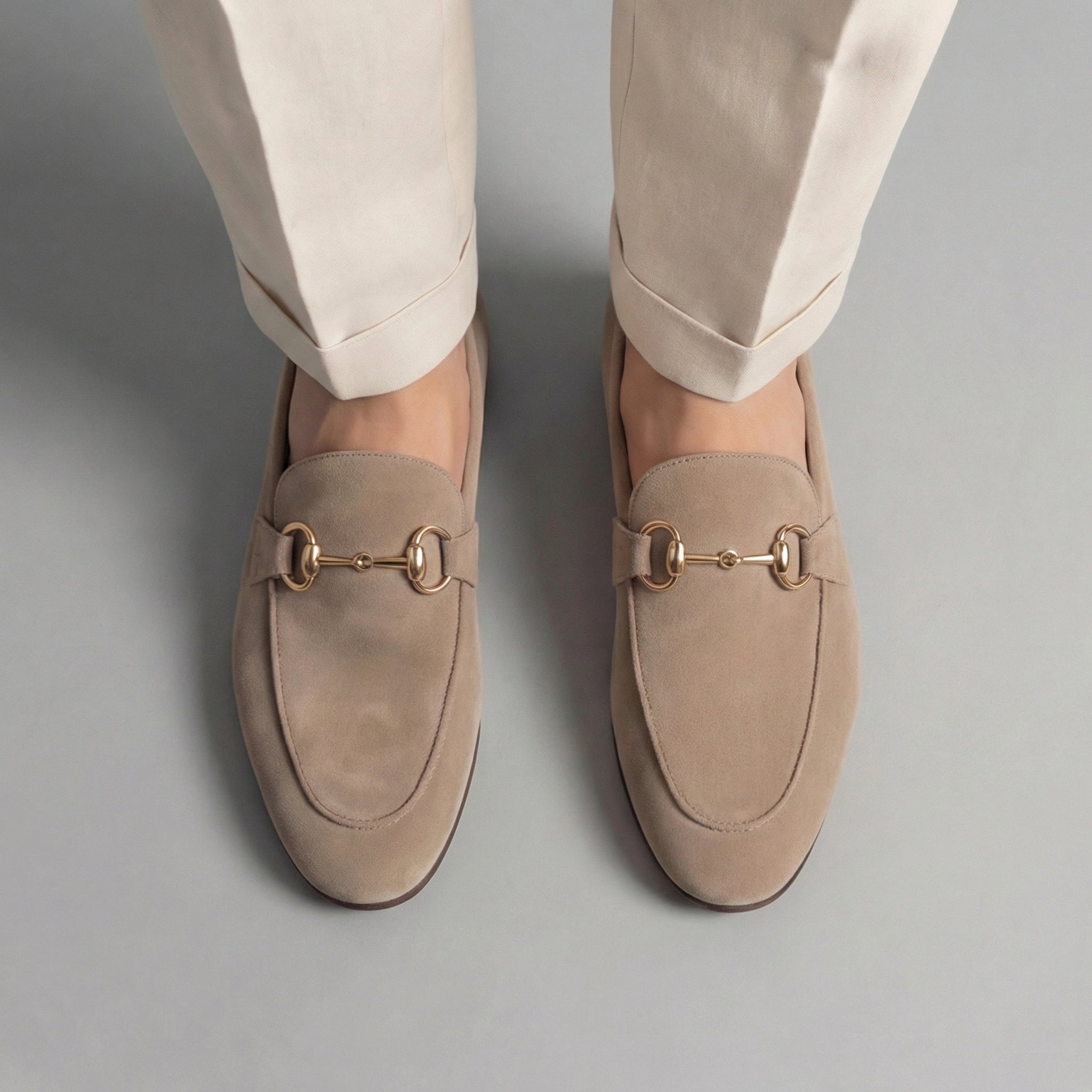 Men's Suede Horsebit Loafers Slip On Smart Casual Shoes