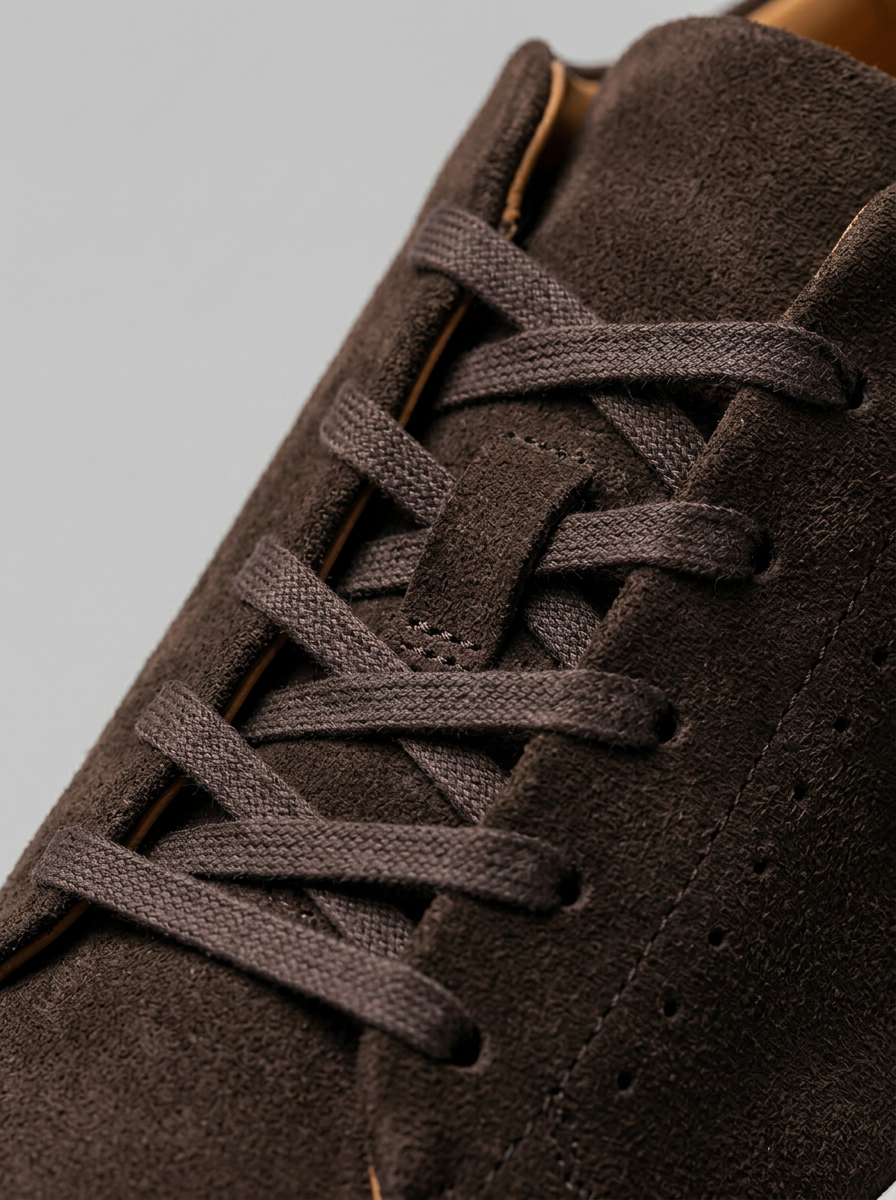 Men's Suede Low Top Trainers Lace Up Smart Casual Shoes