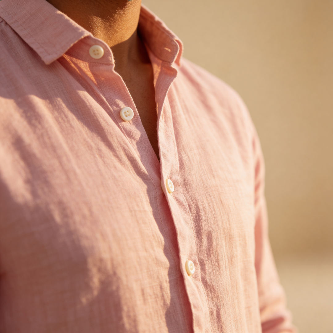 Men's Linen Long Sleeve Shirt Summer Holiday