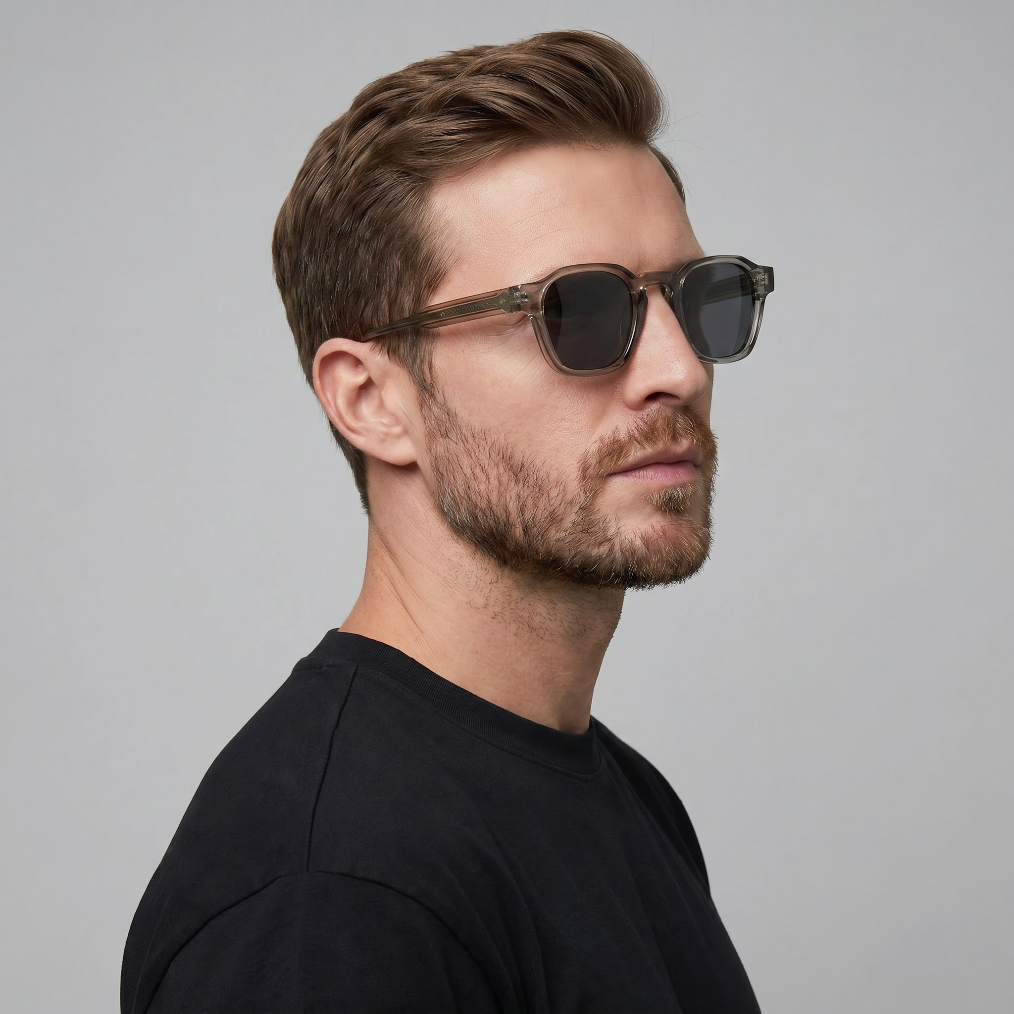 Men's Vintage Square Frame Sunglasses Dark Lens Summer