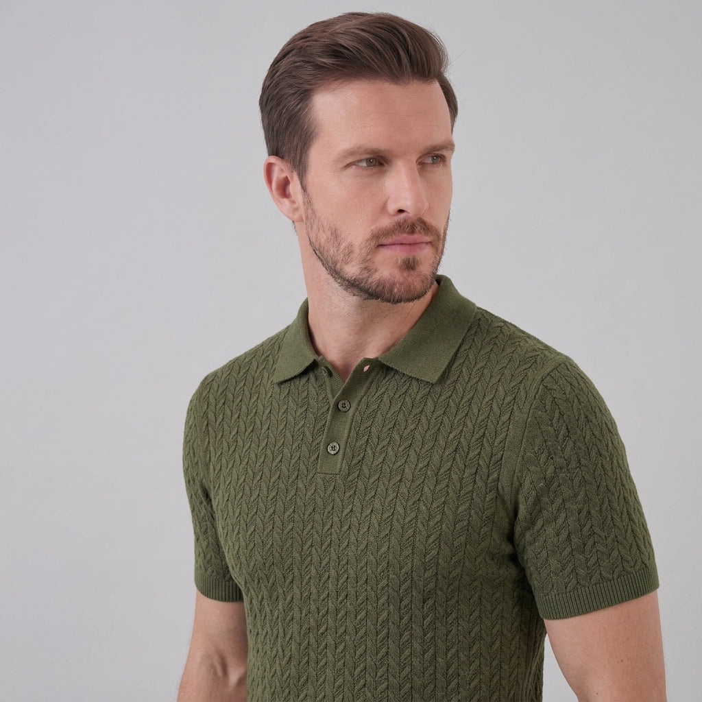 Men’s Summer Short Sleeve Solid Color Polo Shirt