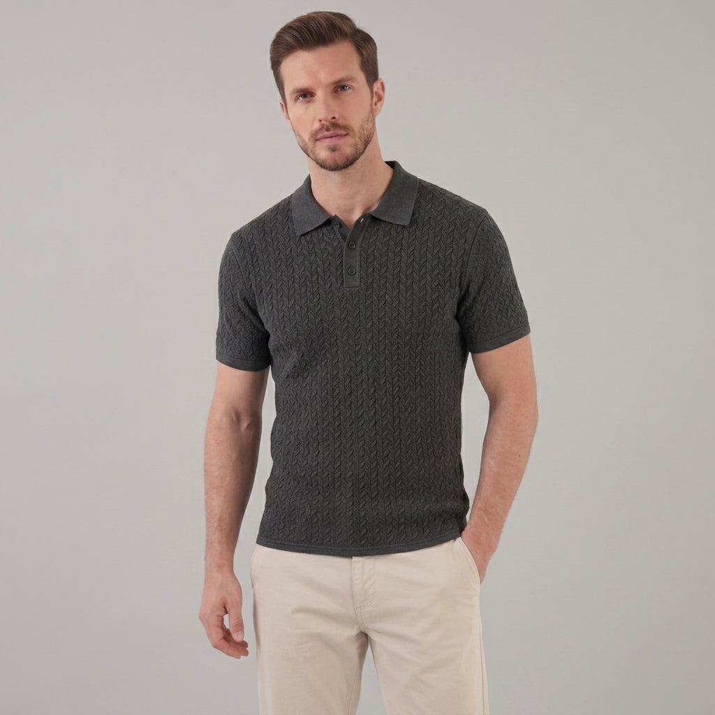 Men’s Summer Short Sleeve Solid Color Polo Shirt