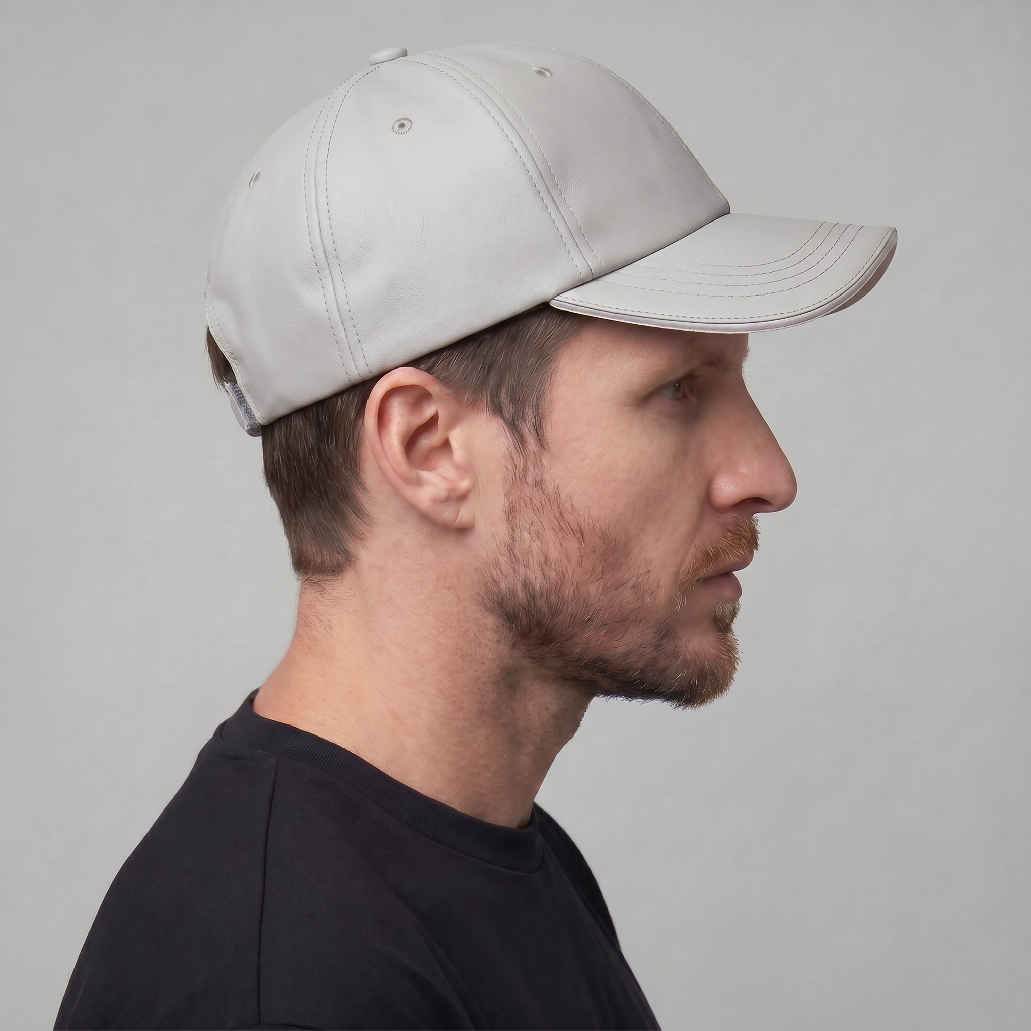 Men's Two Tone Baseball Cap Contrast Trim Adjustable