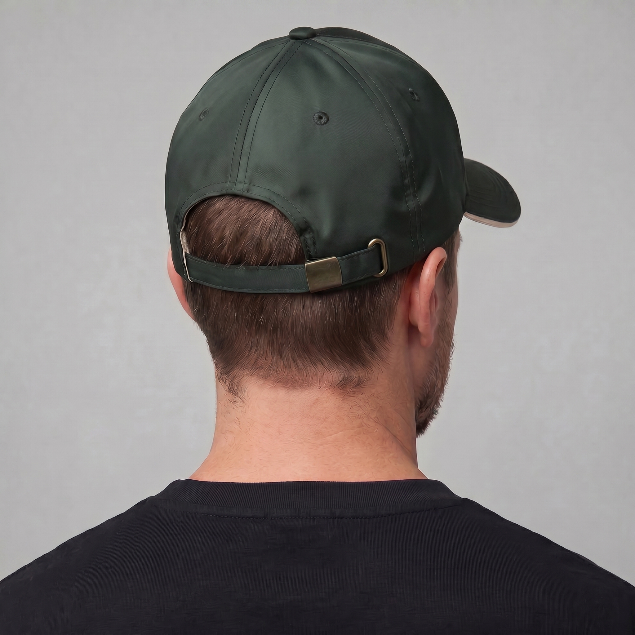Men's Two Tone Baseball Cap Contrast Trim Adjustable