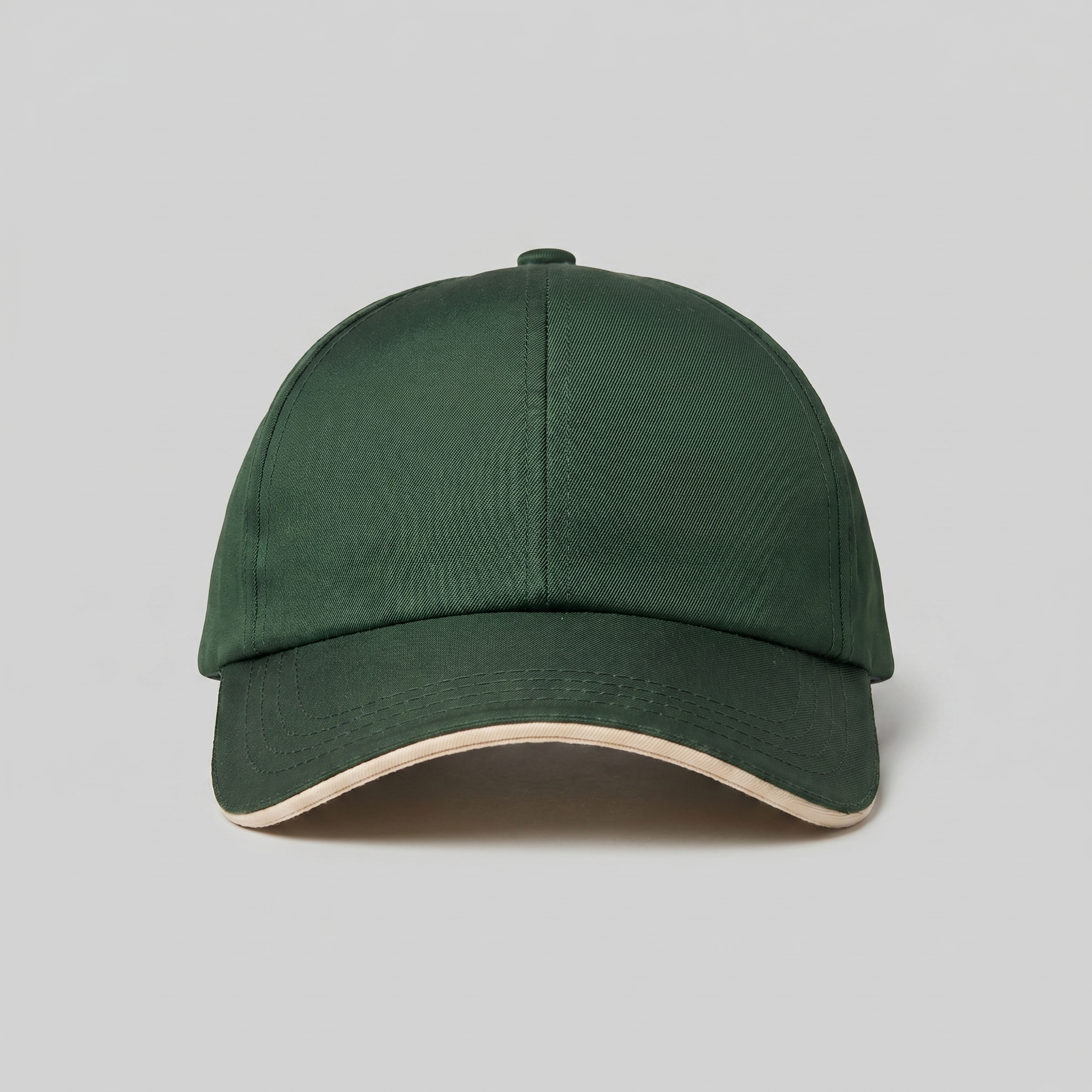 Men's Two Tone Baseball Cap Contrast Trim Adjustable