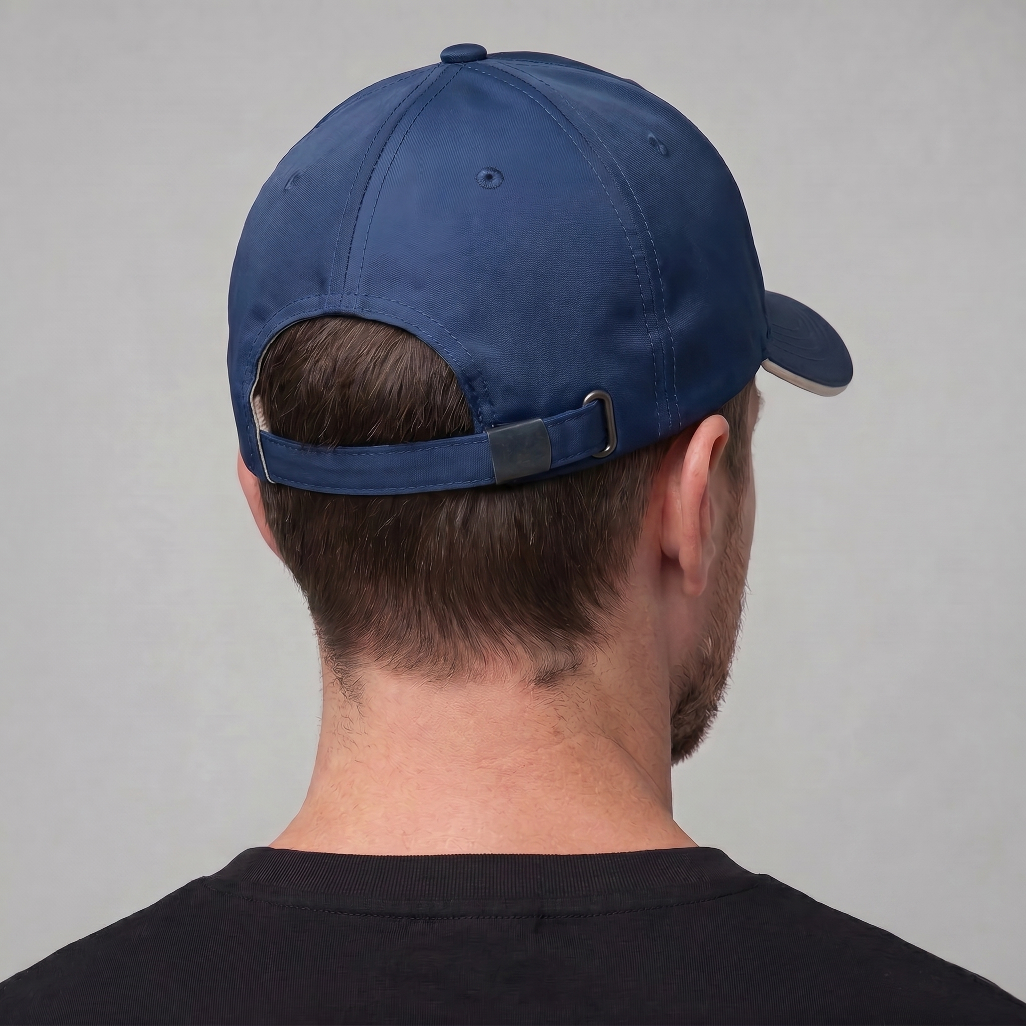 Men's Two Tone Baseball Cap Contrast Trim Adjustable