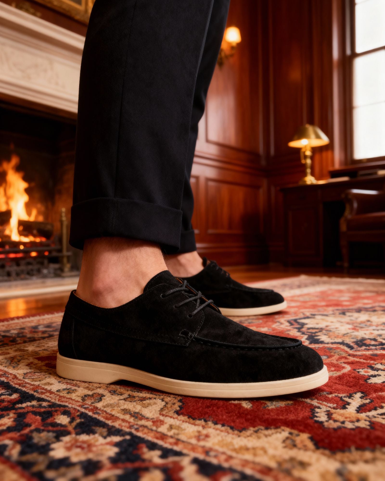 Suede Lace-Up Shoes