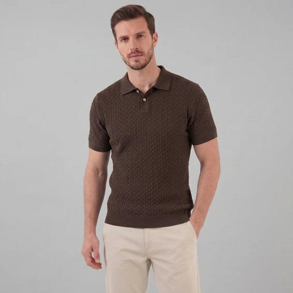 Men’s Summer Short Sleeve Solid Color Polo Shirt