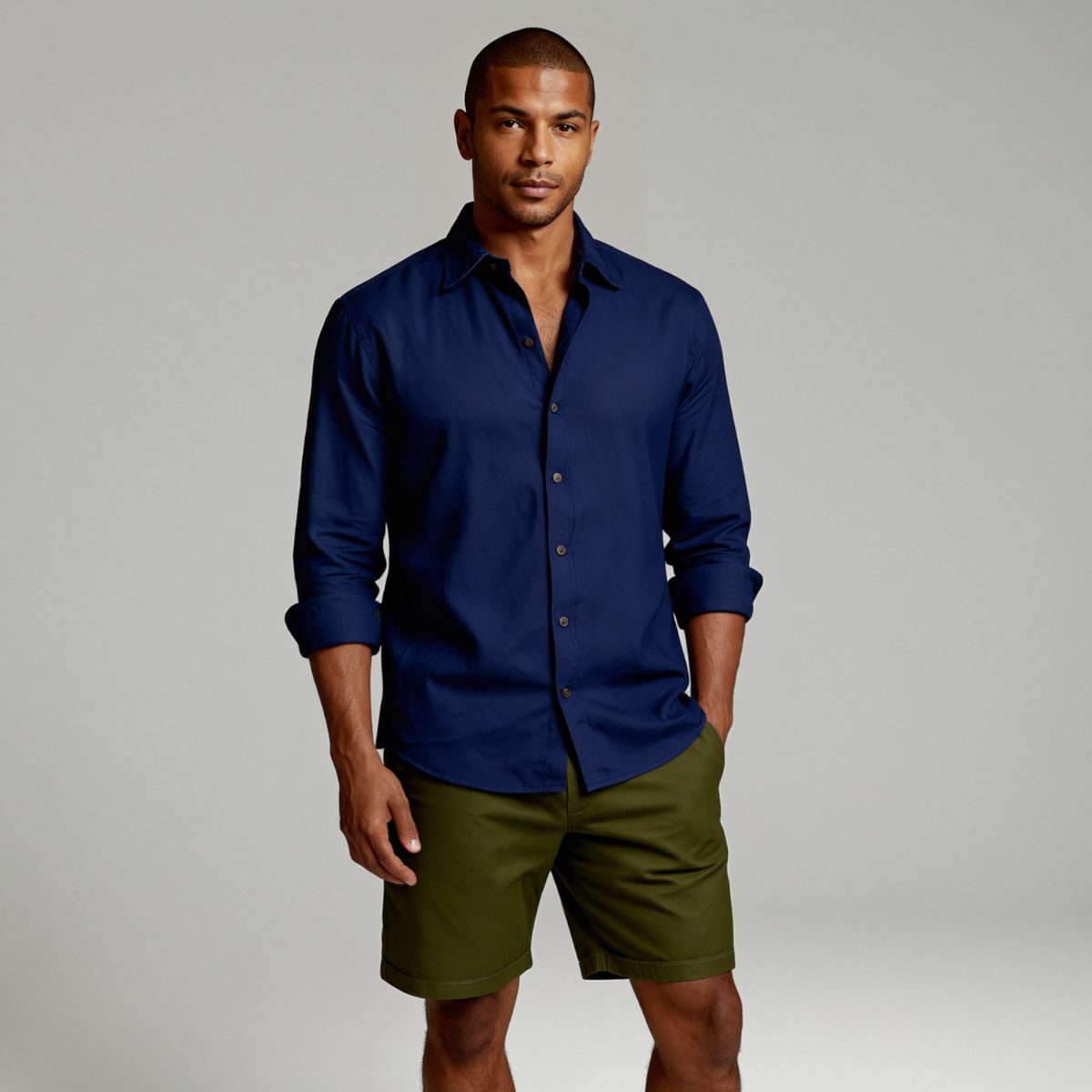Men's Linen Long Sleeve Relaxed Fit Shirt Summer