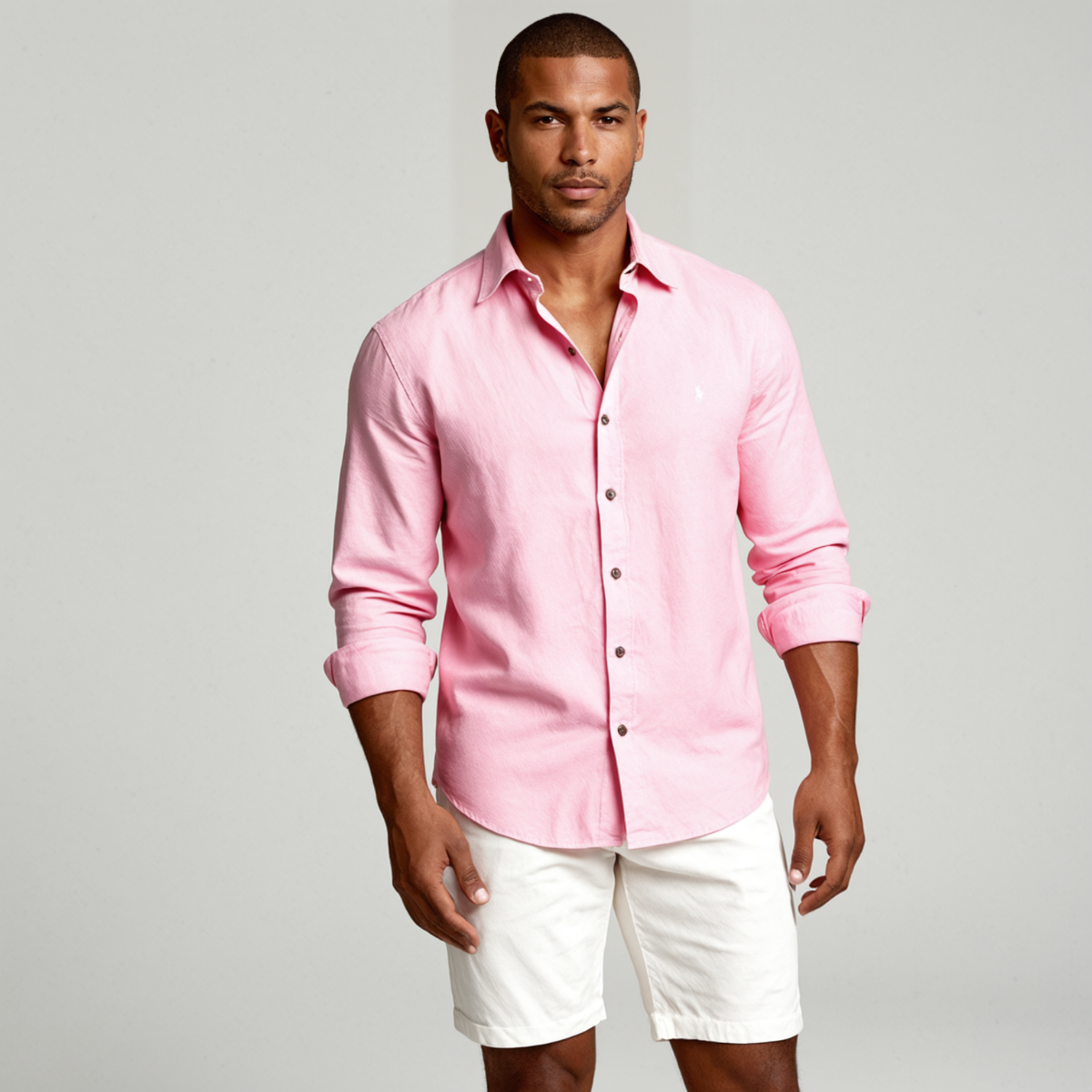 Men's Linen Long Sleeve Relaxed Fit Shirt Summer