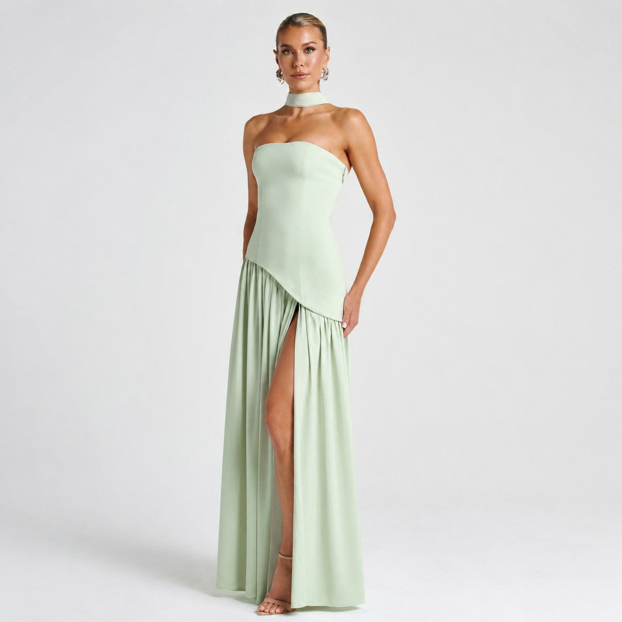 Women’s Velour High Slit Maxi Dress