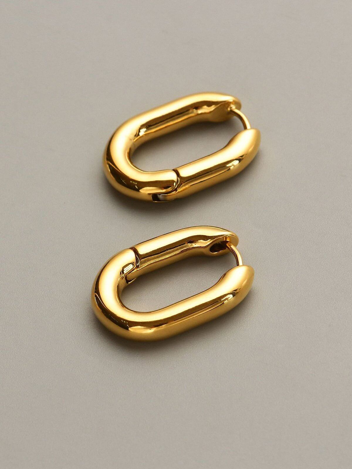 Bold Link Hoop Earrings - Lena Muse