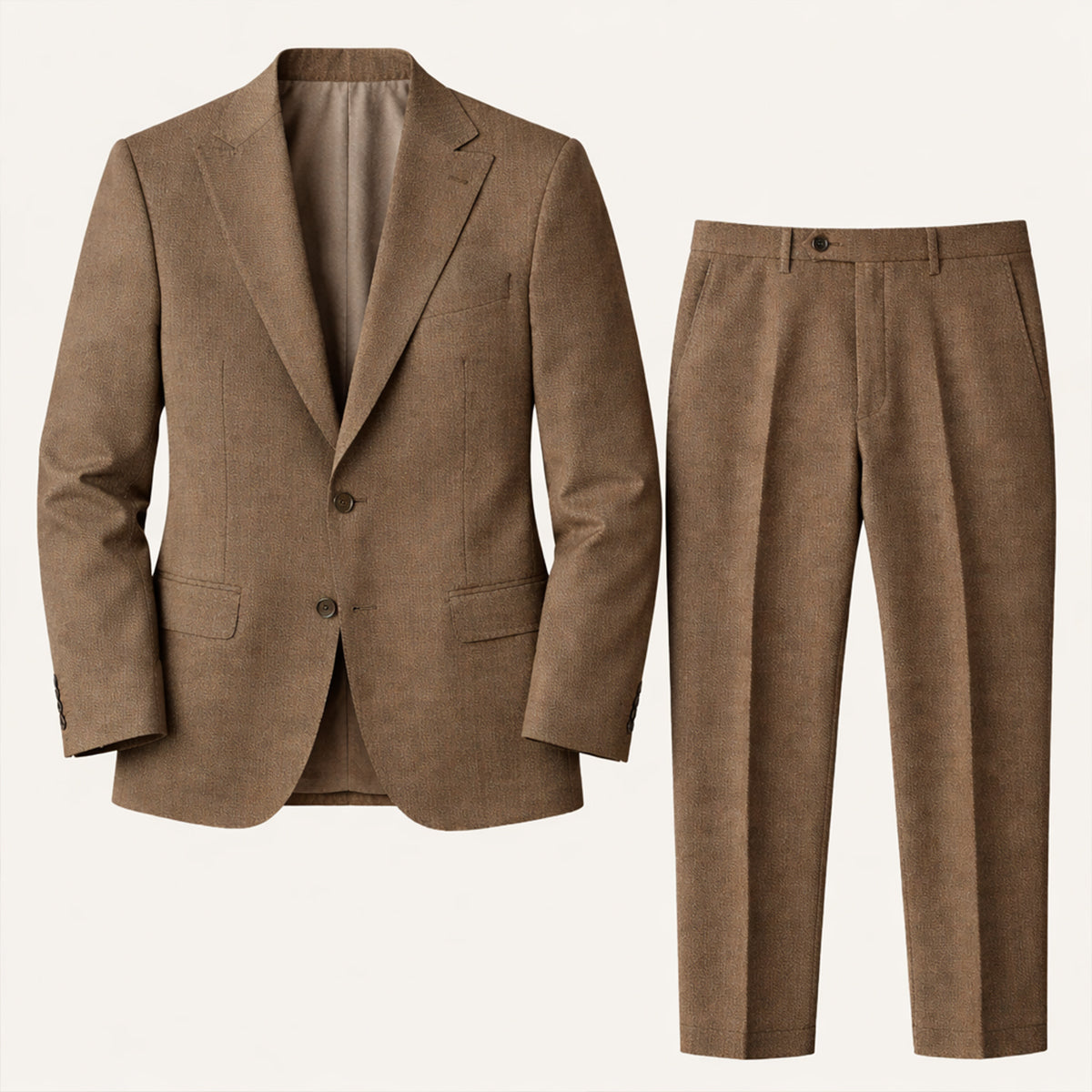 Men's Linen Suit, 2 Piece Notch Lapel Blazer & Trousers, Summer Wedding