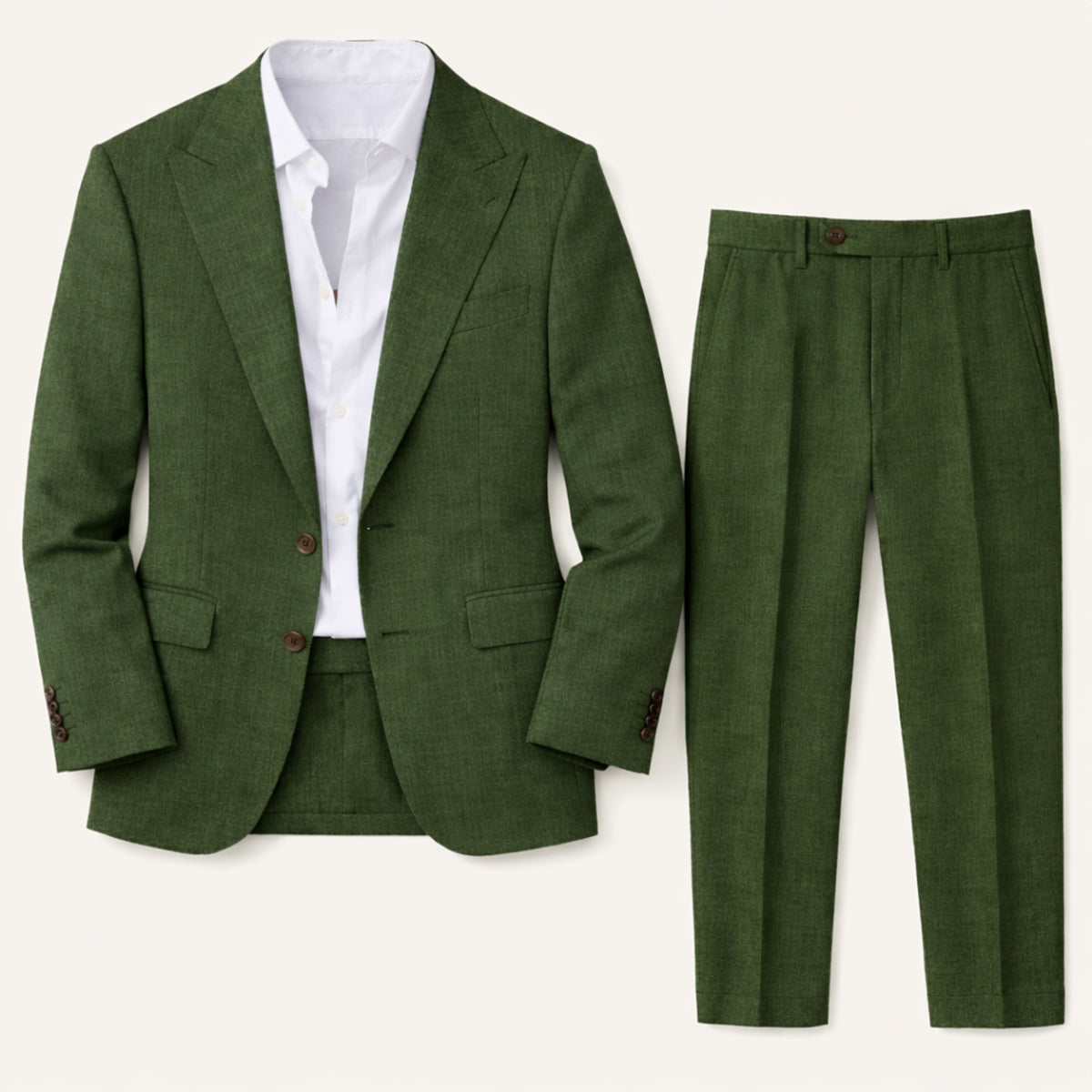Men's Timeless Linen 2 Piece Wedding Suit