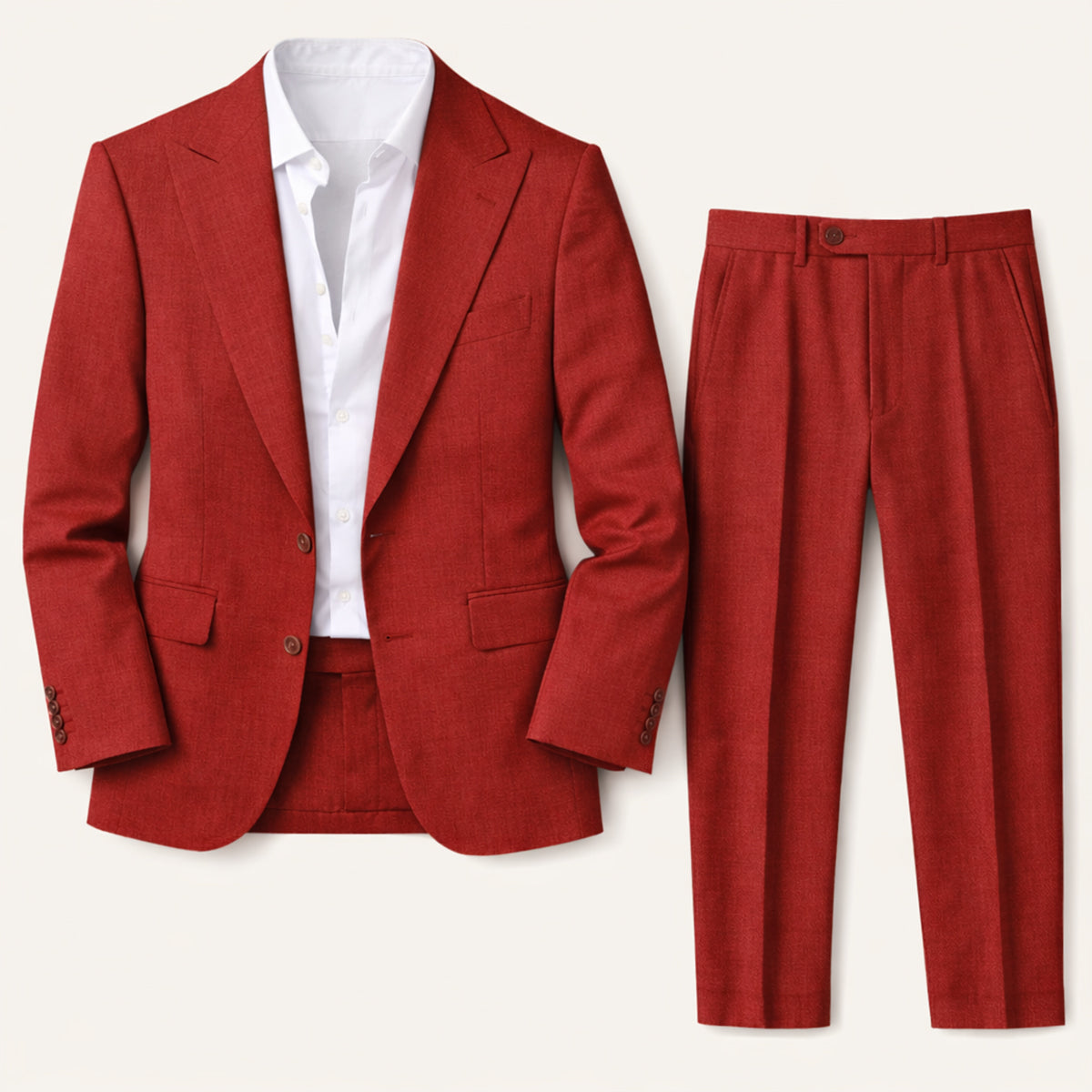 Men's Timeless Linen 2 Piece Wedding Suit