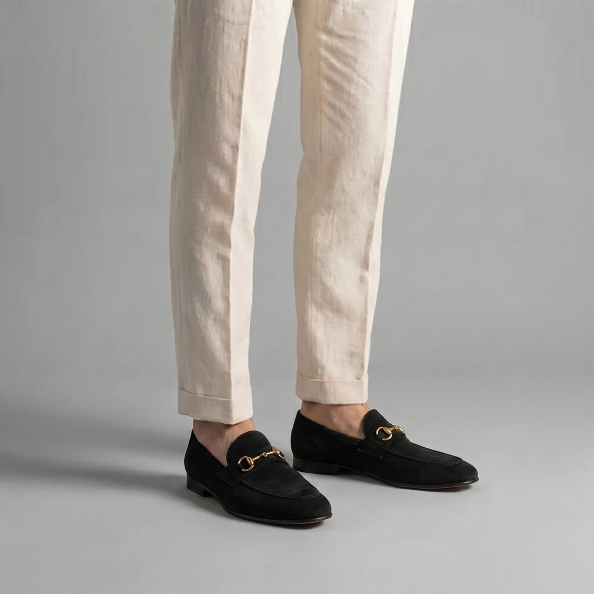 Men's Suede Horsebit Loafers Slip On Smart Casual Shoes