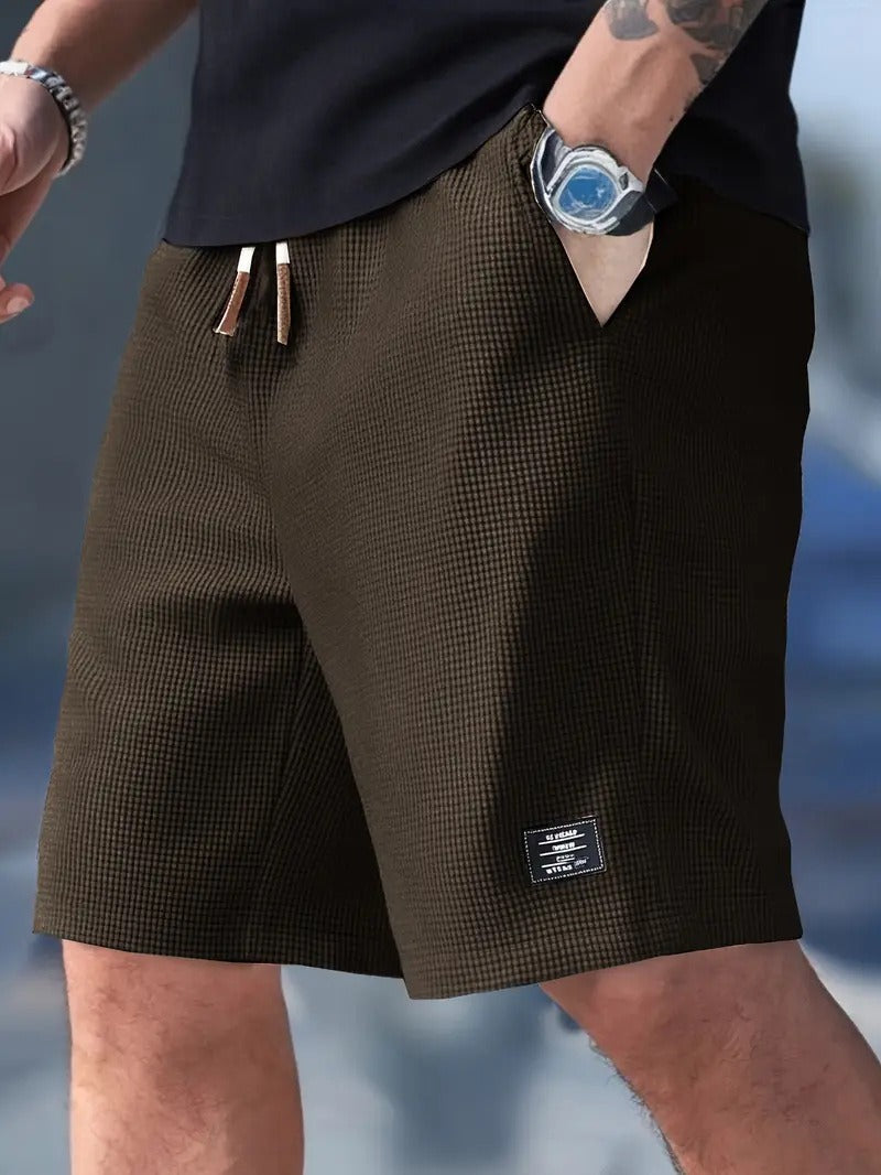 Men's Waffle Knit Drawstring Shorts