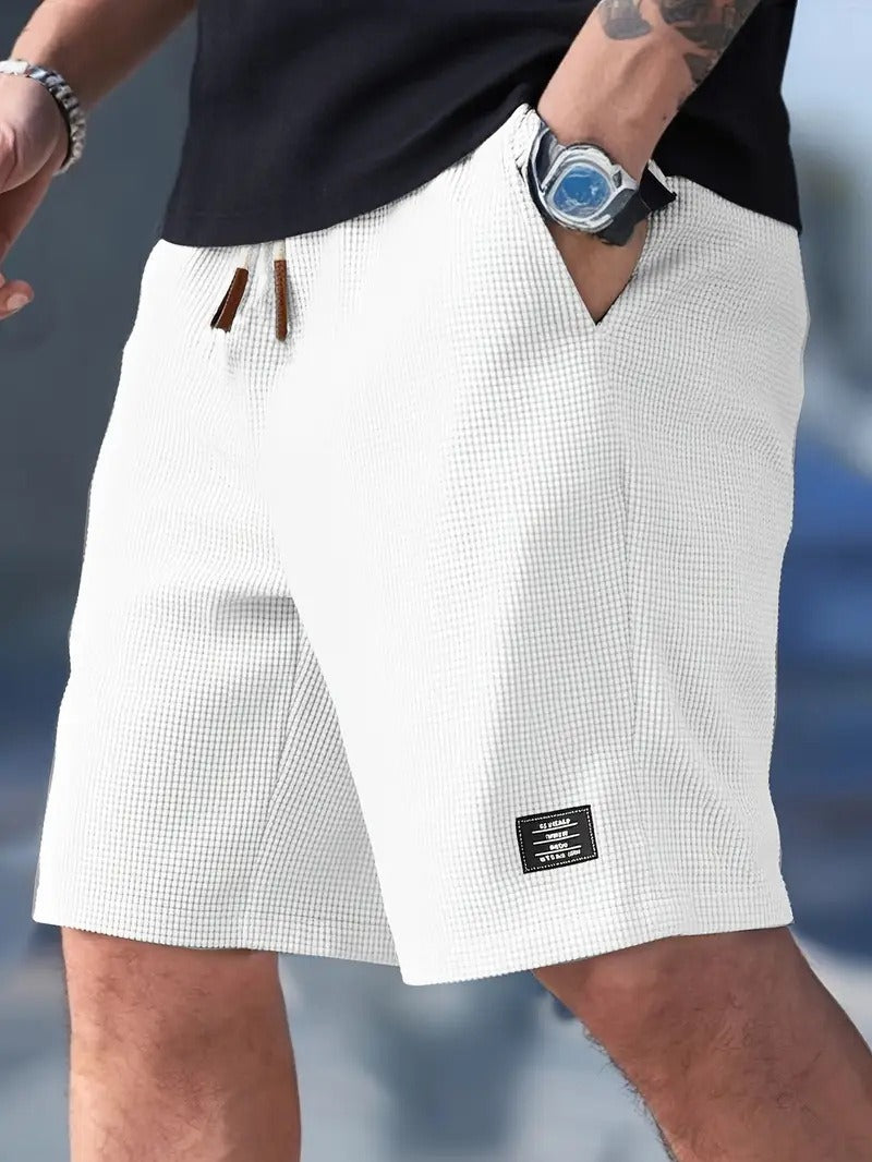 Men's Waffle Knit Drawstring Shorts