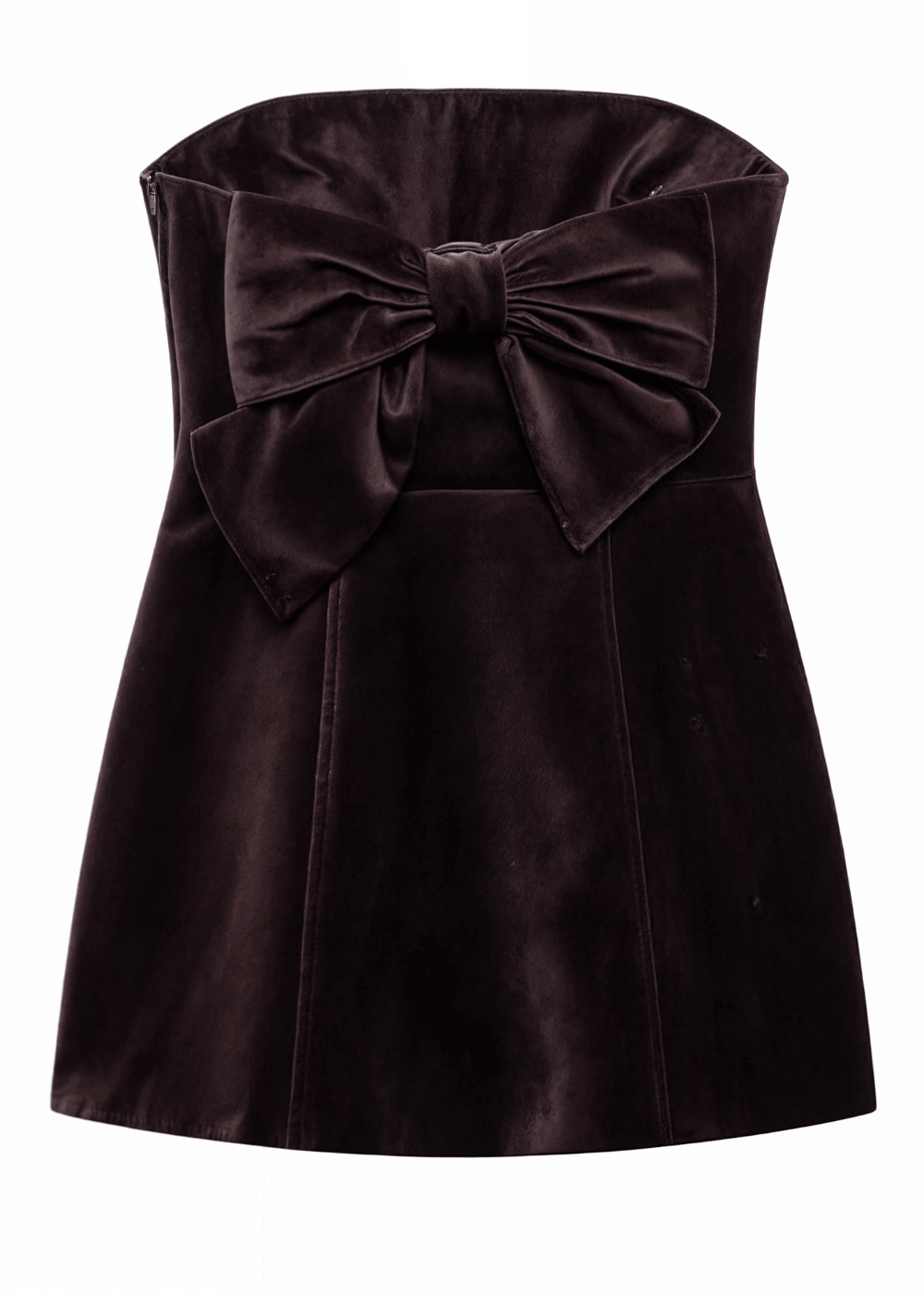 Iris - Velvet Bow Mini Dress - Lena Muse
