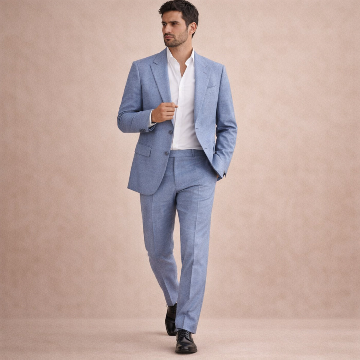 Men's Timeless Linen 2 Piece Wedding Suit