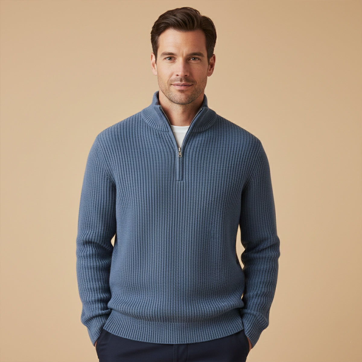 Vicenza Men’s Soft Knit Half-Zip Sweater