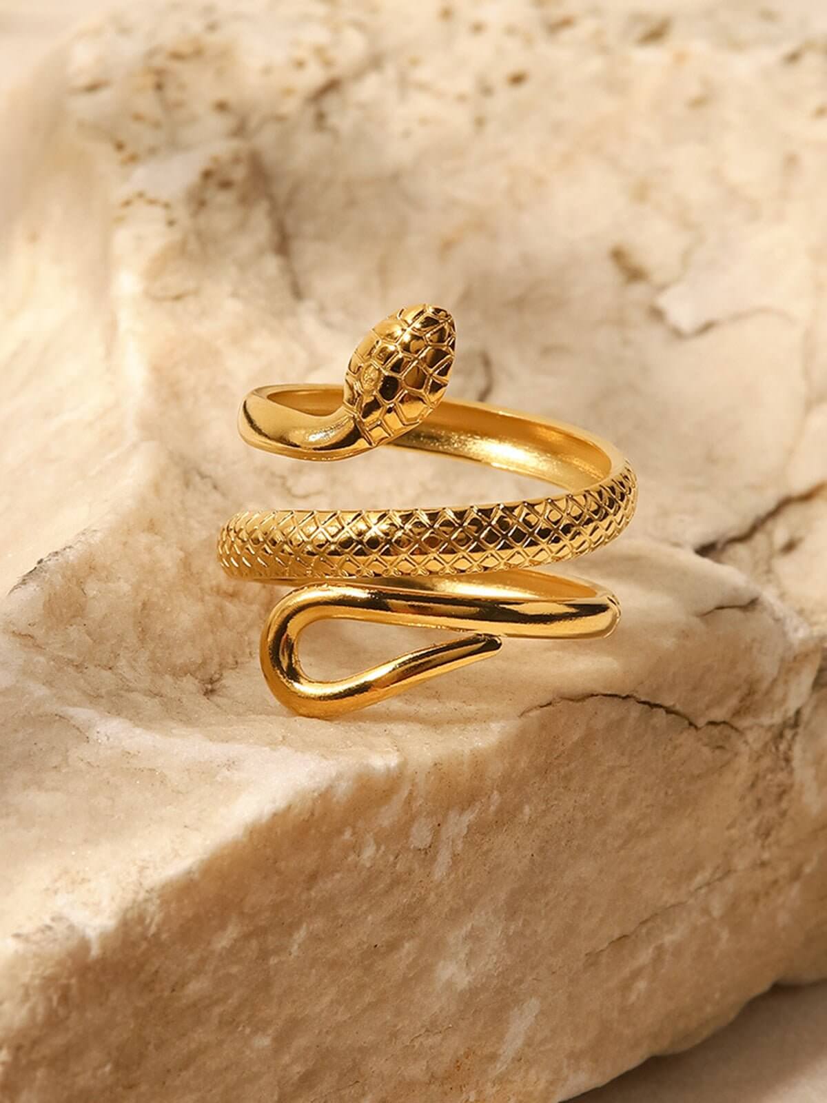 Serpentine Embrace Adjustable Ring - Lena Muse